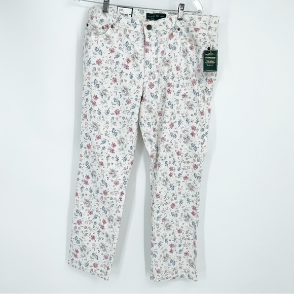 NWT Lauren Ralph Lauren Floral Modern Straight Ankle Pants Size 14 - Picture 1 of 8